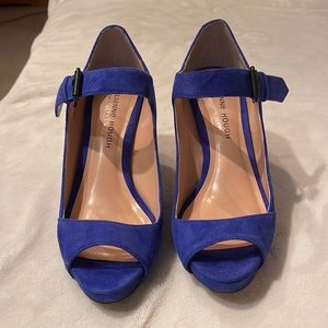Julianne Hough for Solesociety. Sapphire blue strappy open-toe heel. Size 6B/36.